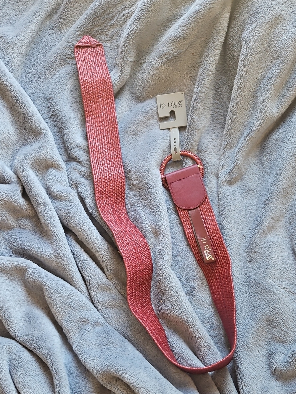 Pink Stretch Belt with Gold-Tone Ring